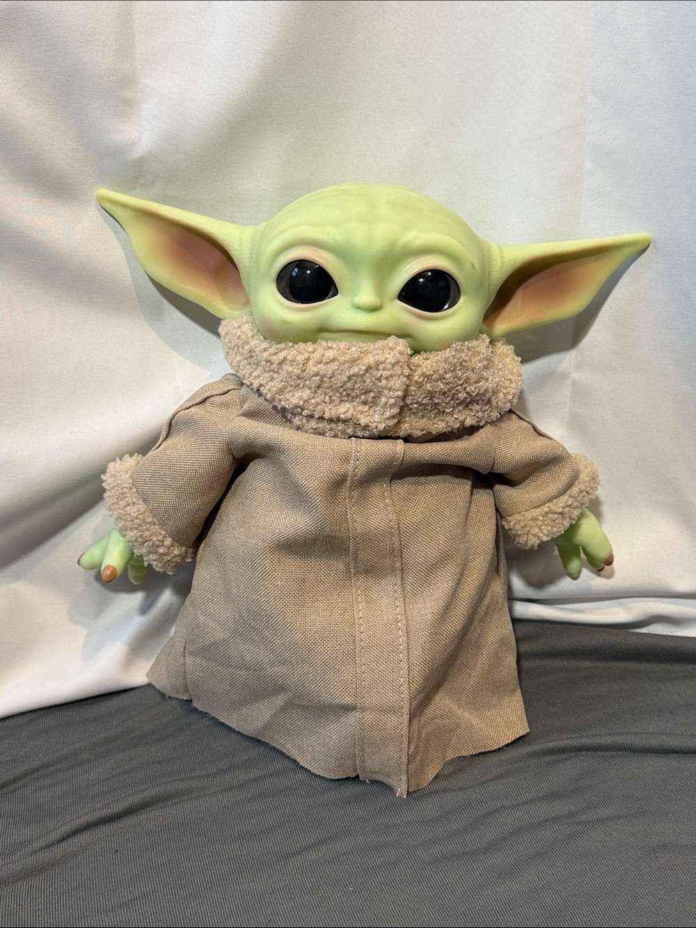 Star Wars Green & Tan Grogu Plush Doll with Shearling Coat